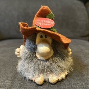 Vintage 1985 Paula Tri Troll Hairy Hat Gnome “it’s not easy being perfect